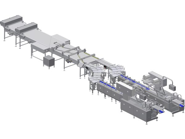 Automatic Packaging Line for Snack Bars and Wafers