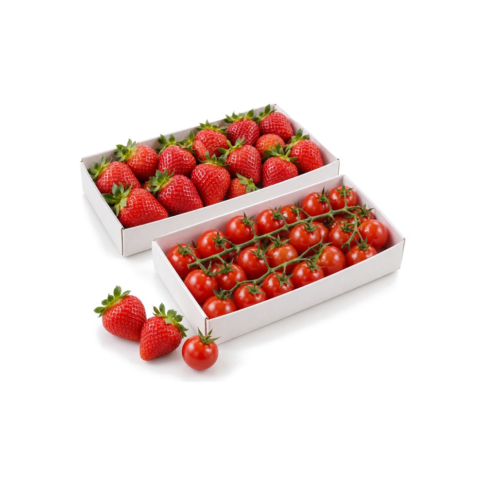 Fruit and vegetable on tray